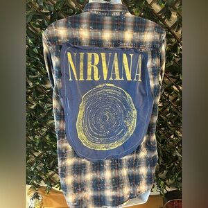 UPCYCLED one of a kind NIRVANA Rocker Music Band Shirt